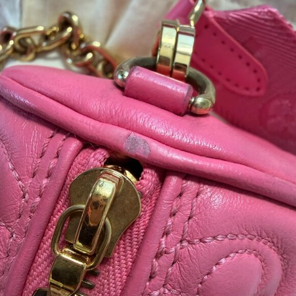 LOUIS VUITTON Calfskin Bubblegram Papillon BB in Dragon Fruit - Picture 13 of 15